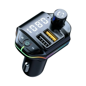 Bluetooth RGB FM трансмитер / модулатор + бързо зарядно за кола ZTB-A10