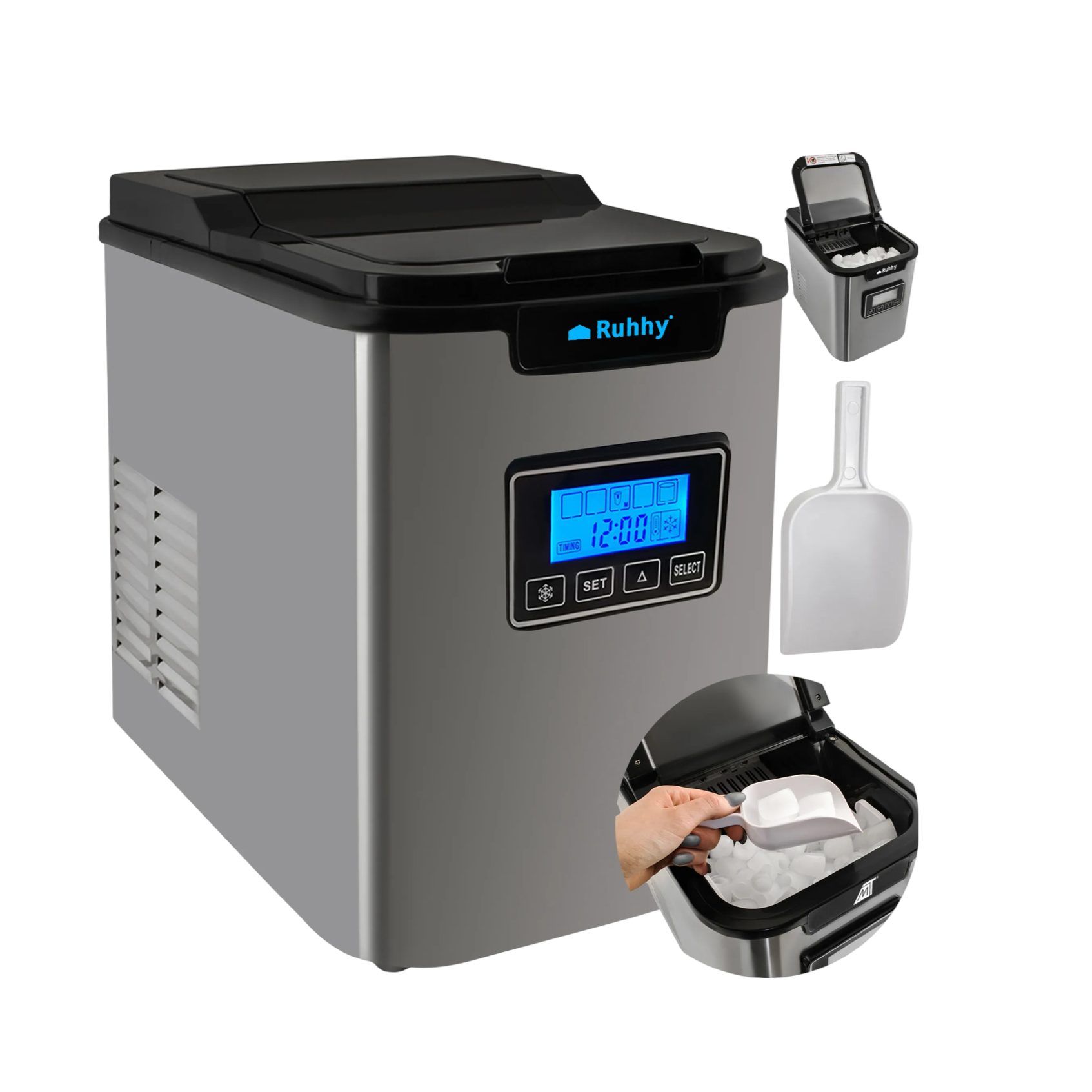 Ледогенератор с LCD дисплей PRO RUHHY ICE MAKER