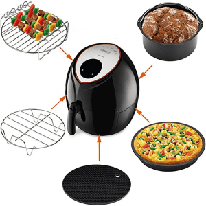 LUXUS КОМПЛЕКТ 6 БРОЯ УНИВЕРСАЛНИ АКСЕСОАРИ ЗА ФРИТЮРНИК БЕЗ МАЗНИНА AIR FRYER